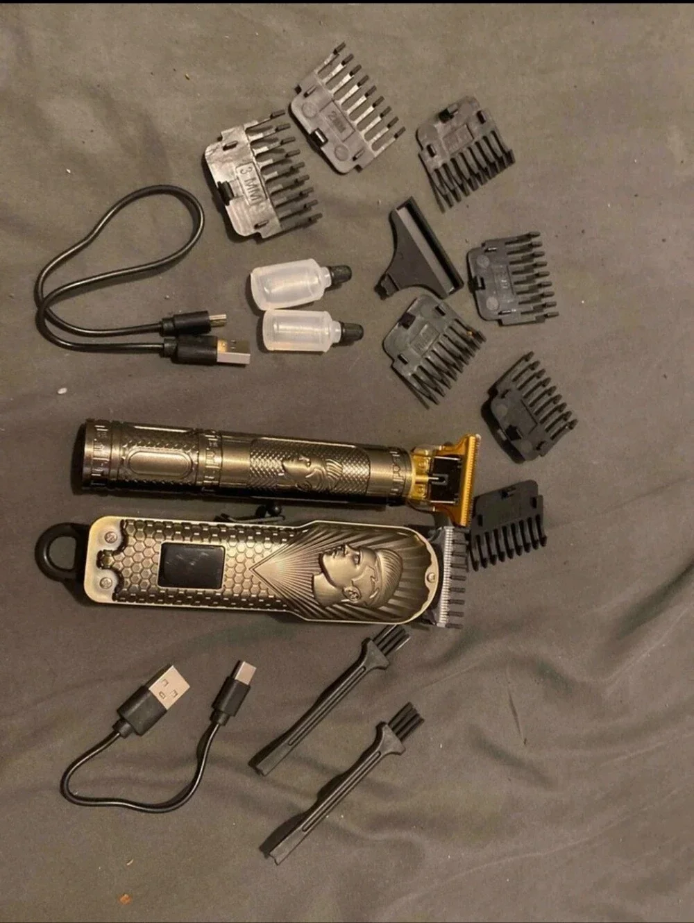 Gold Professional Men's Hair Clipper & Trimmer Set - Cordless